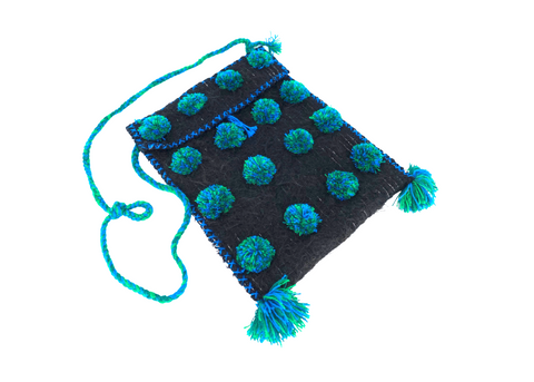 Moving On Pom Pom Wool Bag - Handmade Bags | GoAlong Travels