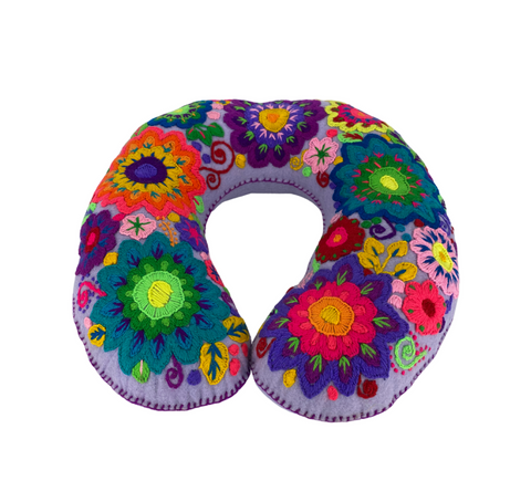 Majestic Flower Purple Travel Pillow For Sale Online | GoAlong Travels